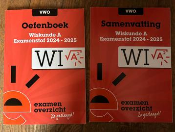Examenoverzicht oefenboek + samenvatting wiskunde A 25 beschikbaar voor biedingen