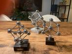 Atomium Brussel beeldjes - Set van 3 Expo 1958, Ophalen of Verzenden, Zo goed als nieuw, Metaal, Abstract beeld