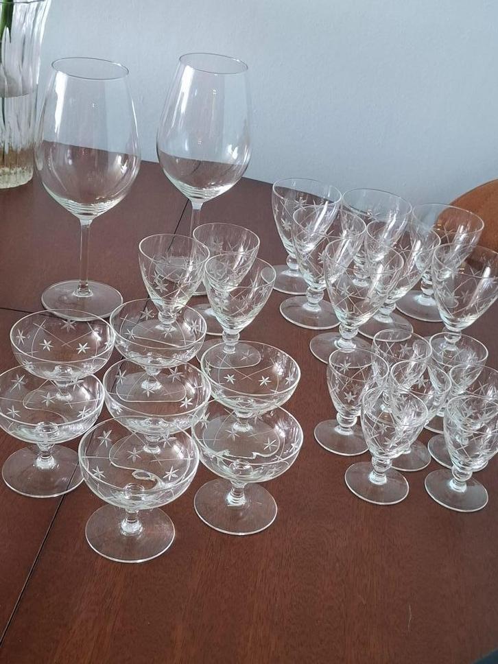 Kristallen glazen, Antiek en Kunst, Antiek | Glas en Kristal, Ophalen