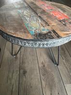 Tafeltje rond, Rond, 55 tot 75 cm, Zo goed als nieuw, Hout