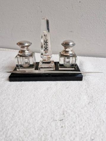 Vintage mooi inktstelletje met thermometer beschikbaar voor biedingen