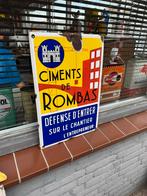 Vintage Ciments de Rombas Emaille Reclamebord, Ophalen of Verzenden