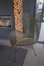 Groene HK Living Egg Chair, Huis en Inrichting, Ophalen, Gebruikt, Overige kleuren, Riet of Rotan
