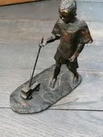 Bronzen beeldje spelend kind CAN Corrie, Antiek en Kunst, Ophalen of Verzenden, Brons