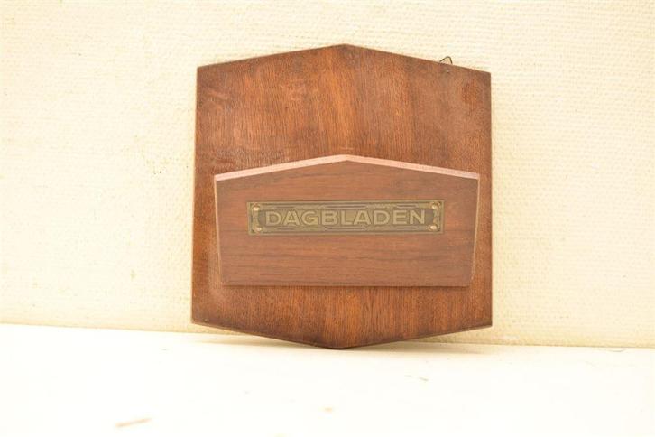 Houten dagbladhouder voor aan de muur 46302, Huis en Inrichting, Woonaccessoires | Wanddecoraties, Gebruikt, Ophalen of Verzenden