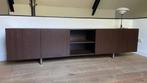 TV Meubel Wenge Hout, RVS Pootjes, Huis en Inrichting, Ophalen of Verzenden, 25 tot 50 cm, 200 cm of meer, Minder dan 100 cm