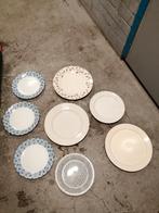 MOET NU WEG!! BORDEN PORSELEIN/GLAS 8 STUKS SERVIES | DISHES, Ophalen of Verzenden, Bord(en), Overige stijlen, Glas