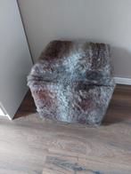 Zgan! Zachte Bont Poef. 40x40x40 cm, Huis en Inrichting, Banken | Voetenbanken en Poefen, Ophalen, Minder dan 50 cm, Vierkant