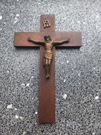 Houten simpel jezuskruis, Antiek en Kunst, Antiek | Religie, Ophalen of Verzenden