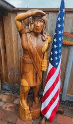 MASSIEF HOUTEN INDIANEN BEELDEN VOOR COUNTRY BAR  STEAKHOUSE, Antiek en Kunst, Ophalen