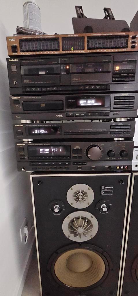 Technics Hifi Set met diverse componenten, Audio, Tv en Foto, Stereo-sets, Gebruikt, Cassettedeck, Cd-speler, Speakers, Overige merken