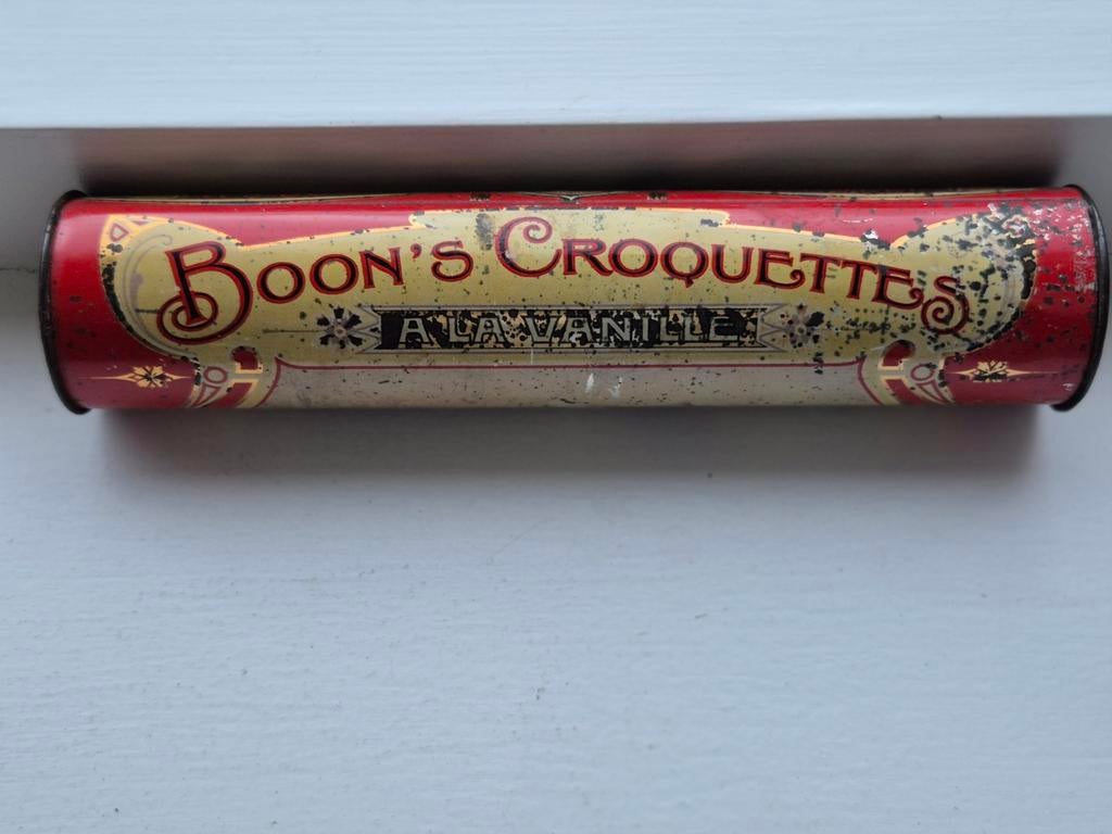 Boon"s chocolade croquettes blik Wormerveer, Verzamelen, Ophalen of Verzenden, Gebruikt, Overige