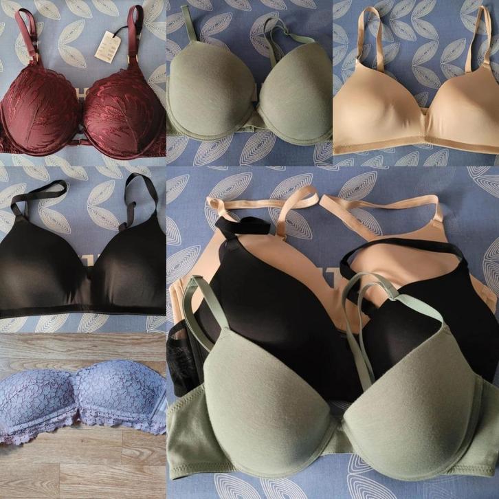 set van 4 zgan BH's Maat 85B en 1 x strappless 80C, Kleding | Dames, Ondergoed en Lingerie, BH, Overige kleuren, Ophalen of Verzenden