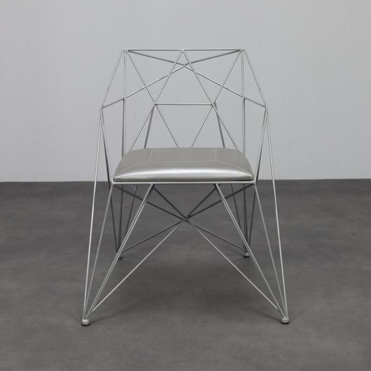 SALE: Geometric Metal Wire Chair, 2000s 10 pcs, Huis en Inrichting, Stoelen, Gebruikt, Vijf, Zes of meer stoelen, Metaal, Overige kleuren