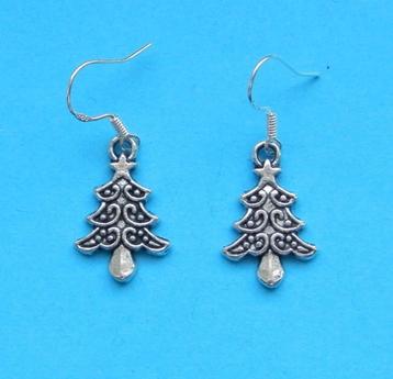 Kerstboom oorbellen - Tibet zilver beschikbaar voor biedingen