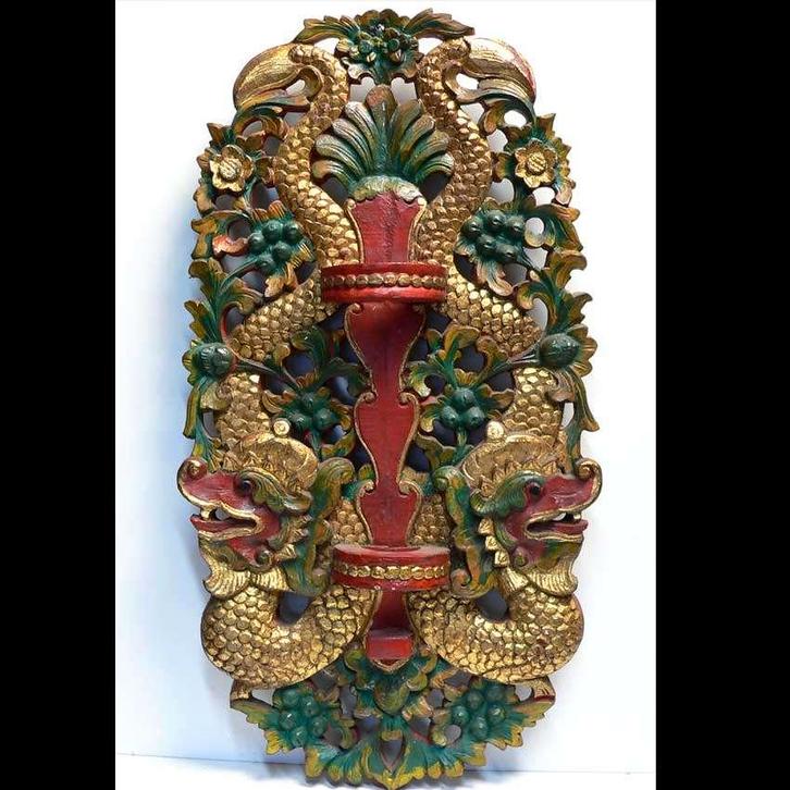 Keris houder Blawong met Naga's draken BL26 Kris Indonesie, Antiek en Kunst, Kunst | Niet-Westerse kunst, Ophalen of Verzenden