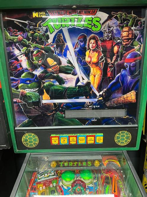 Data East Teenage Mutant Ninja Turtles Flipperkast, Verzamelen, Automaten | Flipperkasten, Gebruikt, Dot-matrix, Flipperkast, Data East