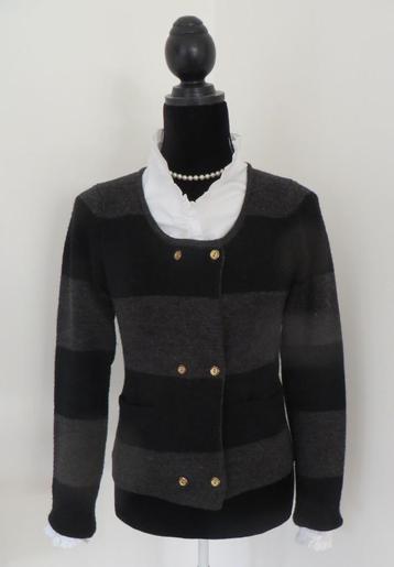 MODSTROM I Mooi gestreept Vestje I Mt 36/38 I Zwart/Grijs beschikbaar voor biedingen