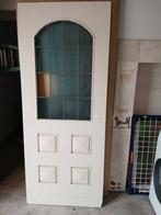 Binnendeur 199x 81 cm met gekleurd glas, Ophalen, Gebruikt, 80 tot 100 cm, Binnendeur