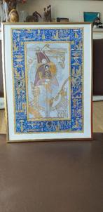 Oude Egyptische God Ptach, Antiek en Kunst, Kunst | Schilderijen | Modern, Ophalen of Verzenden