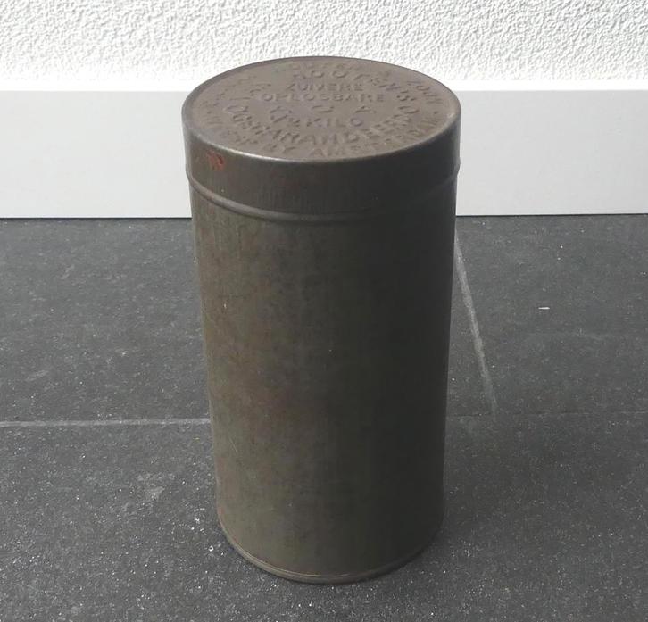 Oud blik Van Houten cacao Weesp Amsterdam 1/2 kilo, Verzamelen, Blikken, Gebruikt, Overige, Ophalen of Verzenden