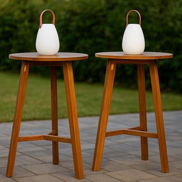 Massief houten luxe statafels (2 stuks) te huur! beschikbaar voor biedingen