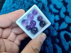 8 donker paarse amethist cabochons, Ophalen of Verzenden, Zo goed als nieuw