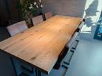 Eiken Eettafel met 6 Stoelen, Huis en Inrichting, Ophalen, Gebruikt, Eikenhout, 200 cm of meer