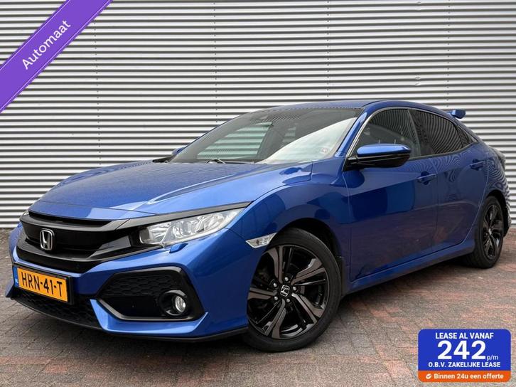 Honda Civic 1.0 i-VTEC Autom Cruise Led Carplay Camera 2018, Auto's, Honda, Bedrijf, Te koop, Civic, ABS, Achteruitrijcamera, Adaptive Cruise Control