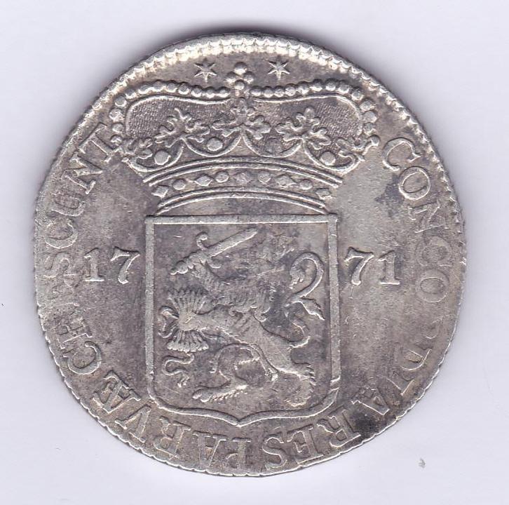Zilveren dukaat 1771 Zeeland voor 99 euro, Postzegels en Munten, Munten | Nederland, Losse munt, Overige waardes, Vóór koninkrijk