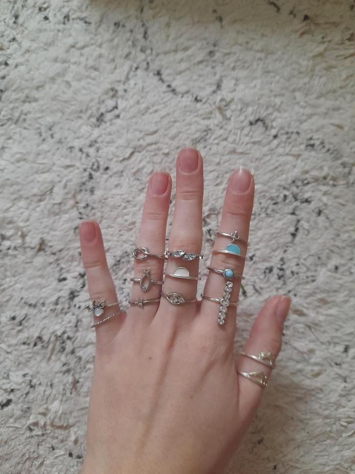 Bohemian ringen, Sieraden, Tassen en Uiterlijk, Ringen, Nieuw, Dame of Heer, 17 tot 18, Zilver, Ophalen of Verzenden