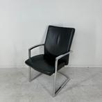 Kembo Vergaderstoel Zwart met Chroom, Gebruikt, Twee, Modern Luxe Design, Zwart