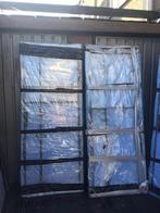 Stalen deuren met kozijn, Doe-het-zelf en Verbouw, Deuren en Horren, Binnendeur, Ophalen of Verzenden, Zo goed als nieuw, Glas