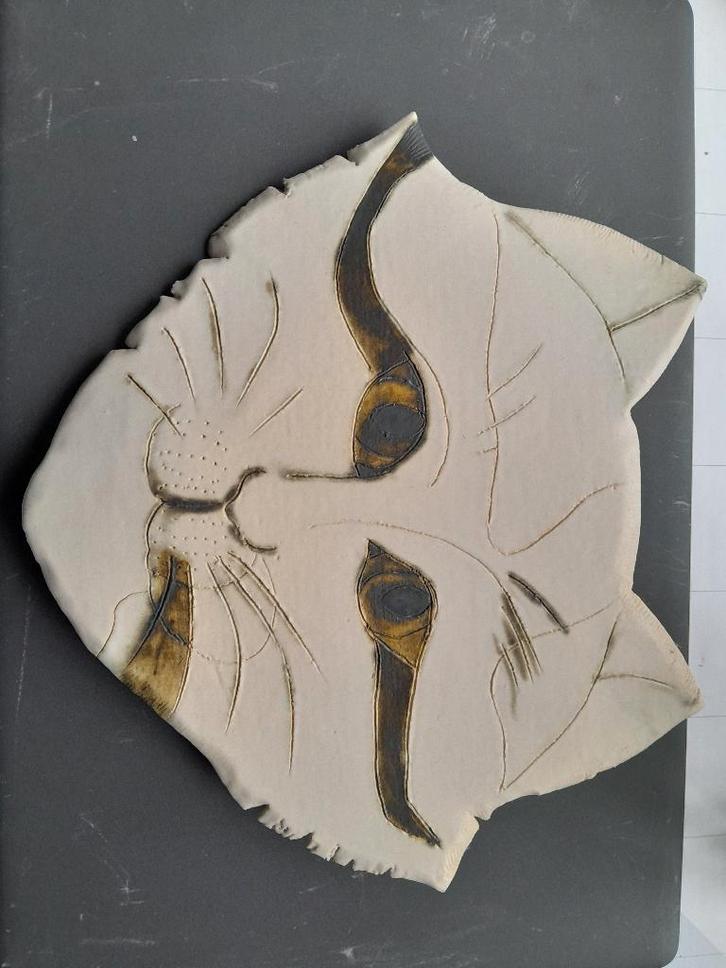 Keramieke kattenkop nr 1, Antiek en Kunst, Antiek | Keramiek en Aardewerk, Ophalen of Verzenden