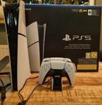 Playstation 5 slim digital edition 1tb - 2 controllers, Spelcomputers en Games, Spelcomputers | Sony PlayStation 5, Ophalen, Zo goed als nieuw