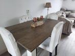 Eetafel hout, Huis en Inrichting, Tafels | Eettafels, 50 tot 100 cm, 100 tot 150 cm, Gebruikt, Landelijk