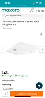 Douchebak 100x100 vijfhoekig bruynzeel nieuw, Huis en Inrichting, Ophalen, Overige typen, Nieuw, 50 tot 100 cm