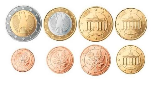 Duitsland Losse Munten(1cent t/m 2euro)(2002 t/m 2022)UNC+BU, Postzegels en Munten, Munten | Europa | Euromunten, Losse munt, Duitsland