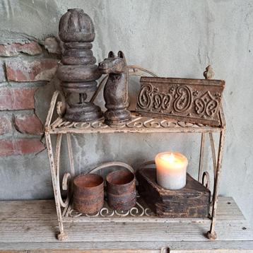 Landelijk brocante rekje étagere hoogte 36cm *Etage3* beschikbaar voor biedingen