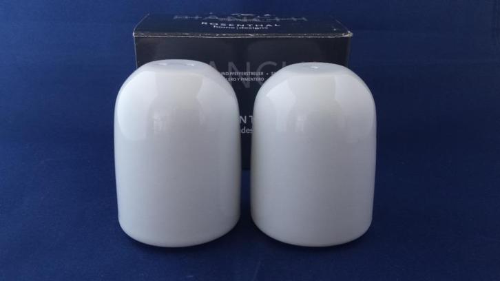 Rosenthal Bianchi - wit peper- en zoutvaatje (met doosje), Huis en Inrichting, Keuken | Servies, Zo goed als nieuw, Overige typen