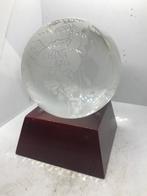 glazen wereldbol leerdam ? op sokkel, Ophalen of Verzenden