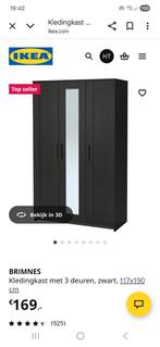 Ikea Brimnes kledingkast - Zwart, Huis en Inrichting, Ophalen, Overige materialen, 100 tot 150 cm, Zo goed als nieuw