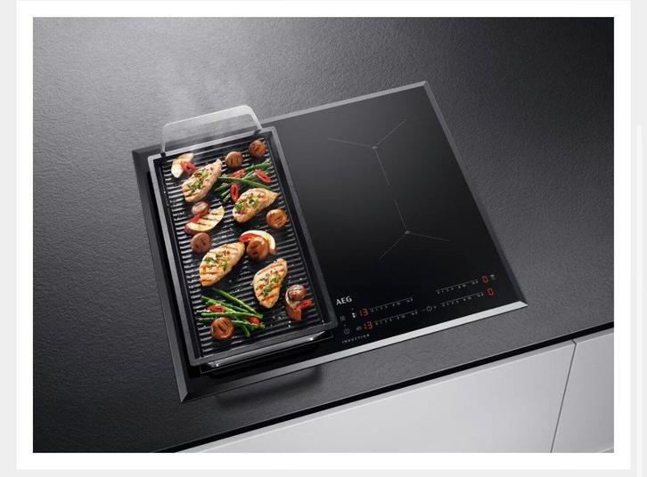 AEG Inductie Kookplaat - 4 Zones, Witgoed en Apparatuur, Kookplaten, Gebruikt, Inbouw, Inductie, 4 kookzones, Ophalen