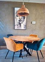 Houten Hanglamp - Ø48cm - Eettafel, Huis en Inrichting, Lampen | Hanglampen, Ophalen, Zo goed als nieuw, Modern, Minder dan 50 cm