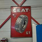 Seat ( Pirelli) banden blikken reclamebord '60, Ophalen, Gebruikt, Reclamebord