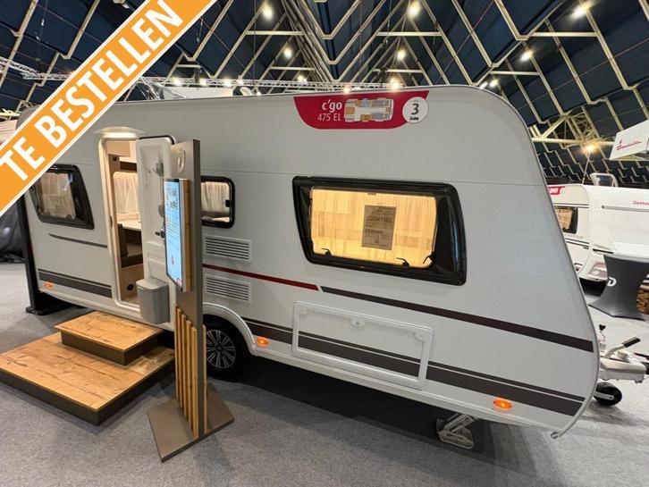 Dethleffs C'Go 475 EL Active, Caravans en Kamperen, Caravans, Bedrijf, tot en met 3, 1000 - 1250 kg, Overige, Dethleffs, 2 aparte bedden