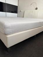 Witte Boxspring 160x200, Ophalen, Gebruikt, Wit, Tweepersoons