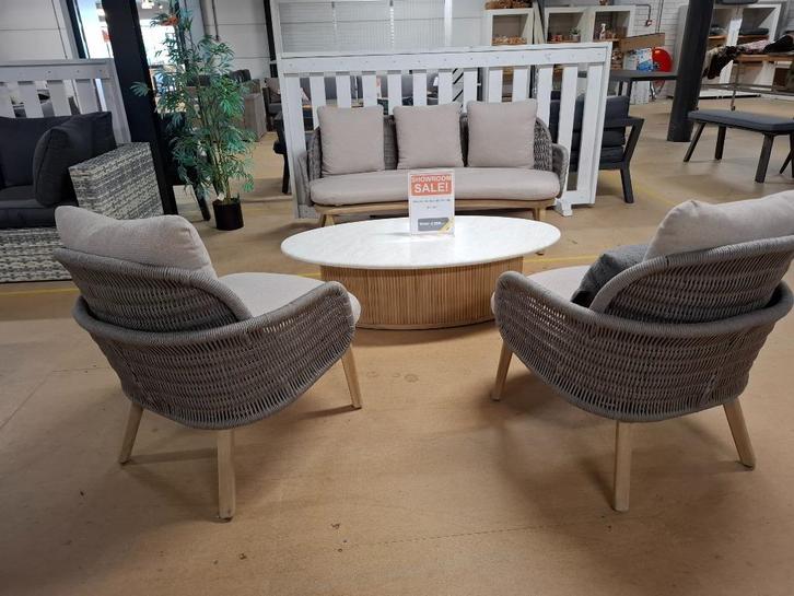 Novara lounge set Garden Impressions, Tuin en Terras, Tuinsets en Loungesets, Nieuw, Loungeset, Aluminium, 5 zitplaatsen, Bank