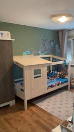 Leen Bakker Kinderbed 90x200 Withe Wash, Ophalen, 85 tot 100 cm, Gebruikt, Lattenbodem