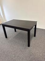Zwarte, uitschuifbare Ikea eettafel, Huis en Inrichting, Ophalen, Gebruikt, 100 tot 150 cm, 50 tot 100 cm